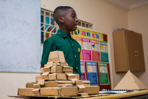 Project works in a bilingual school in Ghana