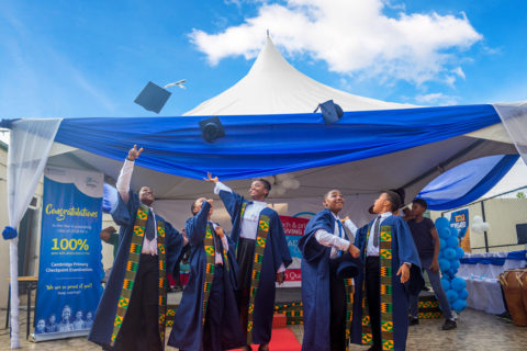 Graduation in bilingual school in Ghana